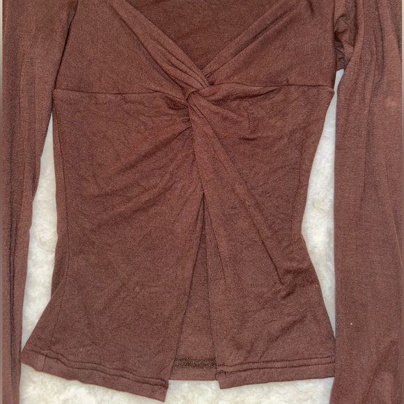 Princess Polly Barkley long sleeve top brown - Picture 3 of 6